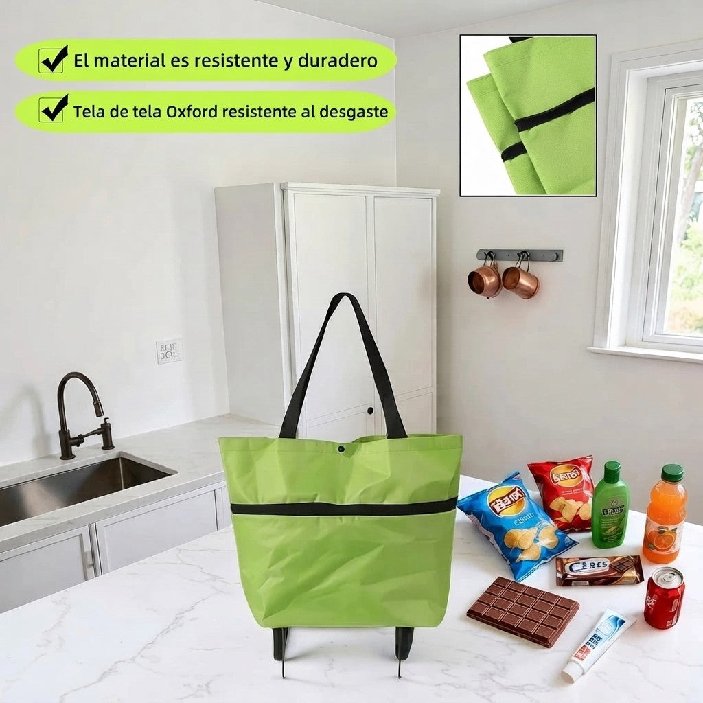 Bolso Plegable con Ruedas 2 en 1