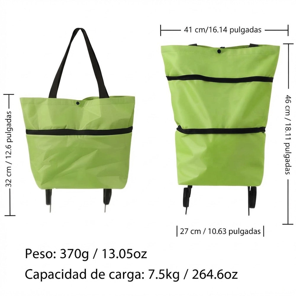 Bolso Plegable con Ruedas 2 en 1